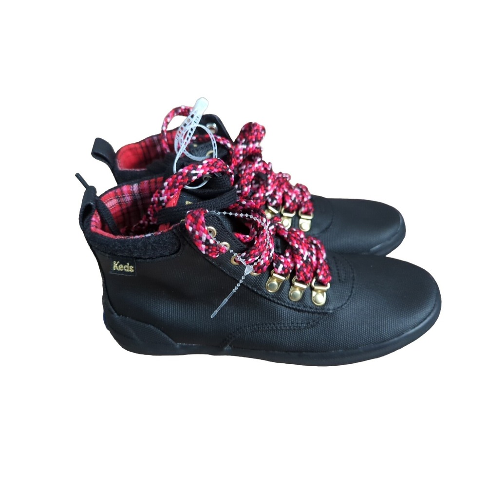 Keds Scout Boot II Black Water Resistant Canvas Boots WF65576 Size 5
